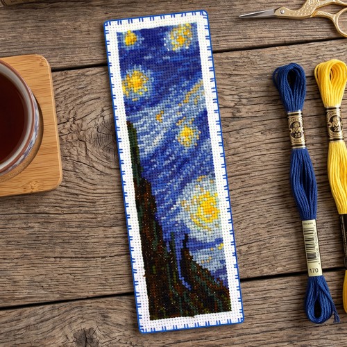 The Starry Night Counted Cross Stitch Bookmark Kit The Starry Night Counted Cross Stitch Bookmark Kit