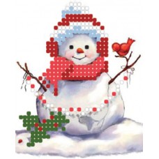 "Snowman" - Bead embroidery pattern