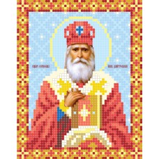 "St. Seraphim, bishop of Dmitrov" - Bead embroidery pattern of icon 