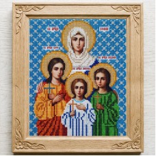 Saints Faith, Hope, Love and Sophia — Bead Embroidery Icon Pattern