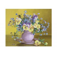 "Pansies" - Bead embroidery pattern