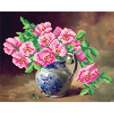 "Pink flowers" - Bead embroidery pattern