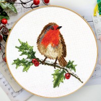 Robin on Holly Counted Cross Stitch Kit