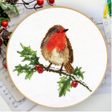 Robin on Holly Counted Cross Stitch Kit