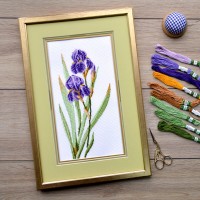 Blue Irises Counted Cross Stitch Kit