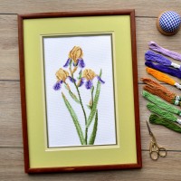 Yellow Irises Counted Cross Stitch Kit