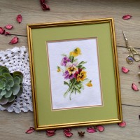Pansies Counted Cross Stitch Kit