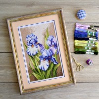 Bouquet of Irises Counted Cross Stitch Kit