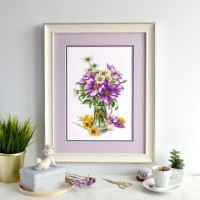 Clematis Counted Cross Stitch Kit