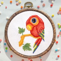 Parrot Beaded Cross Stitch Kit