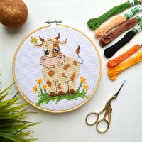 Flower Cow Counted Cross Stitch Kit