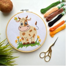 "Flower cow"  Cross stitch kit