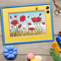 Poppy Field Counted Cross Stitch Kit
