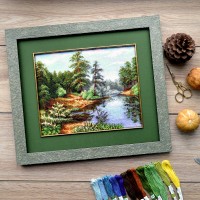 Forest River Counted Cross Stitch Kit