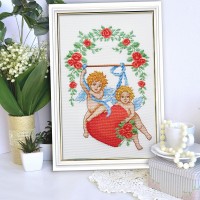 Cupids in Love Counted Cross Stitch Kit